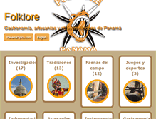 Tablet Screenshot of folklore.panamatipico.com